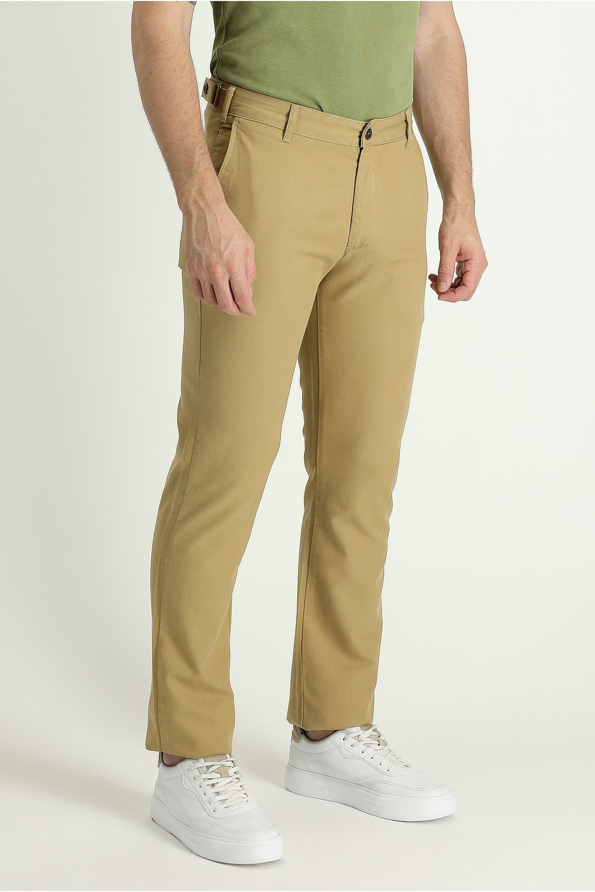 Kiğılı-Regular Fit Buckle Cotton Canvas / Chino Pants 2