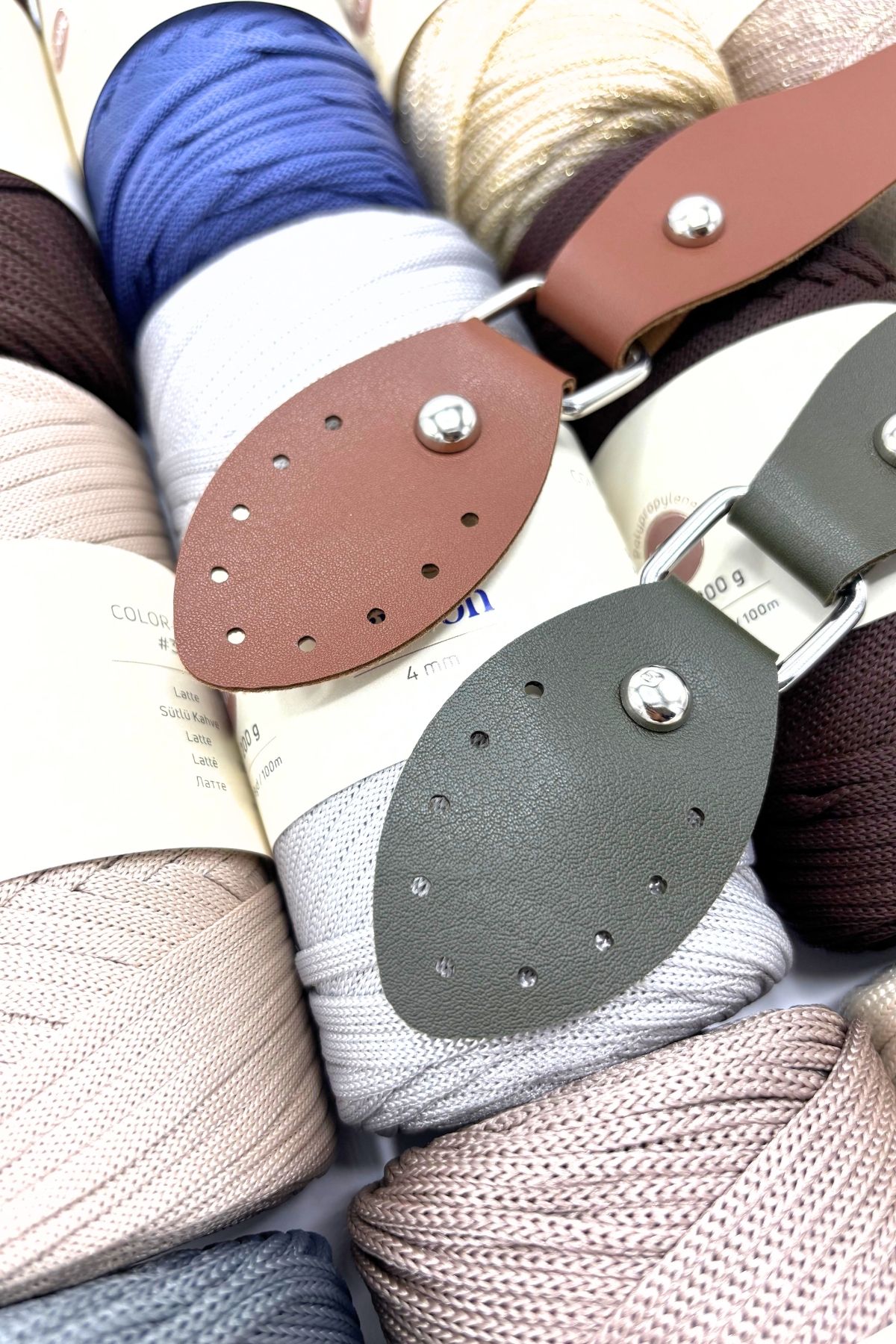 SENSY-Gray Faux Leather Bag - 43 cm Handle 7