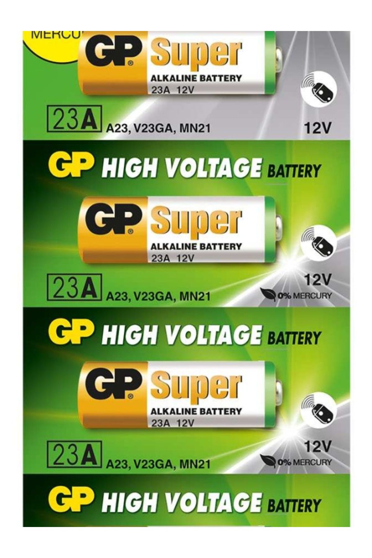 GP 23a-c5 23a 12v Alkalin Spesifik 5'li Paket Pil Kumanda