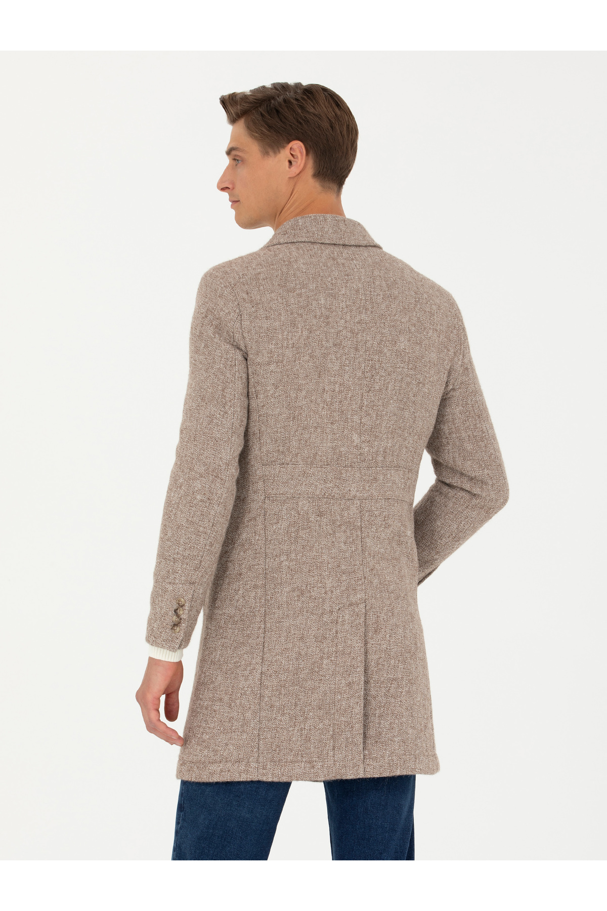 Cacharel Açık Kahverengi Slim Fit Palto 50259331-VR002 görsel 5