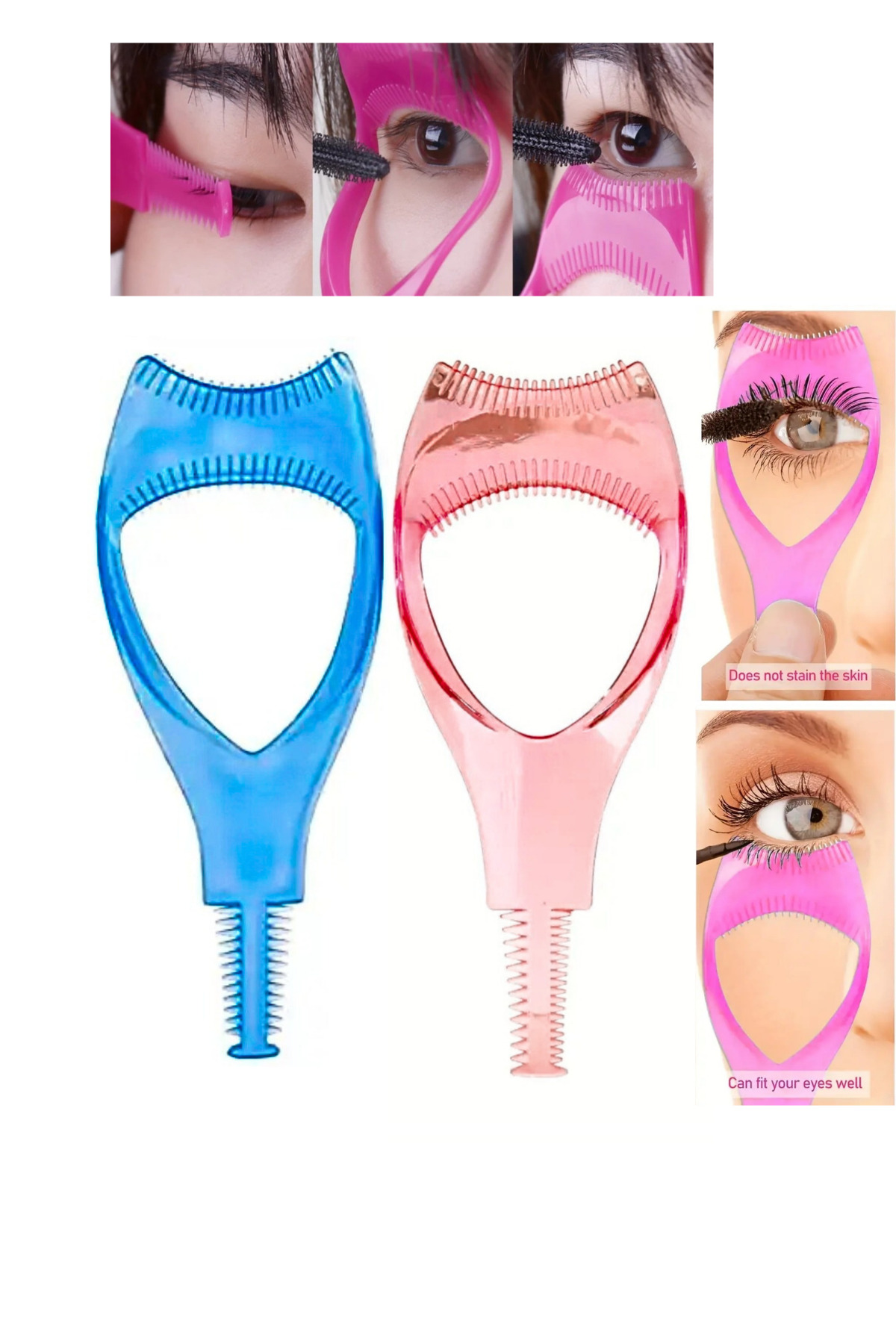 2 Adet 3 In 1 Pratik Rimel & Eyeliner Bulaşma Önleyici Maskara Çekme Aparatı — رنگارنگ 5166399555 — تصویر 8 از 8