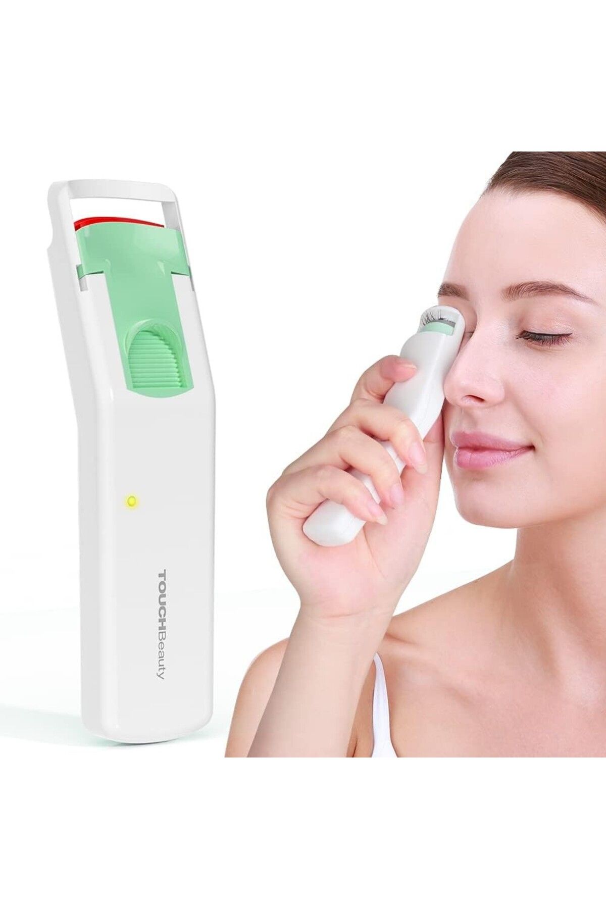 Touchbeauty Isıtmalı Kirpik Kıvırıcı, Silikon Isıtma Pedli Elektrikli