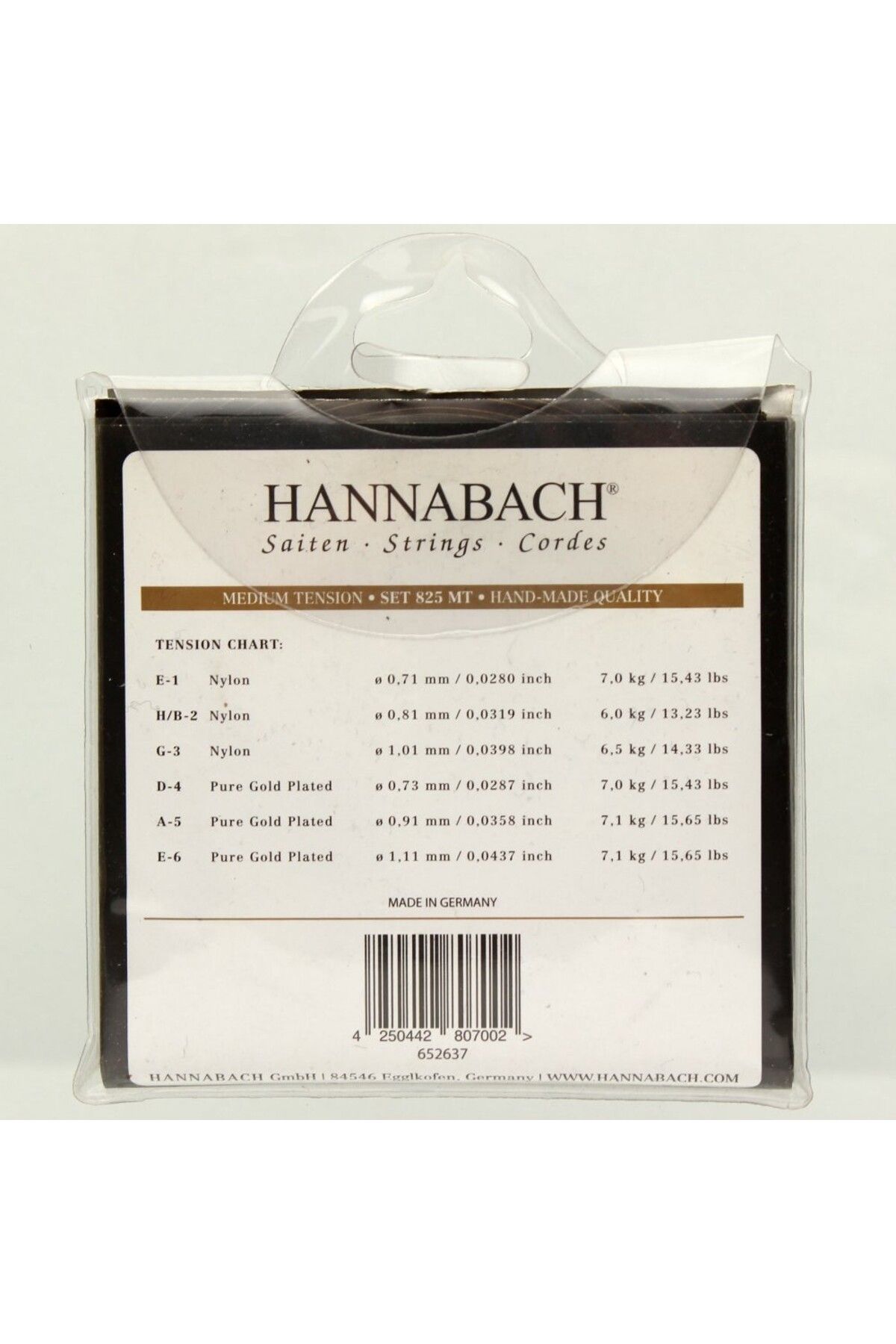 Hannabach-سلسلة جيتار كلاسيكية بطول 825 متر 2