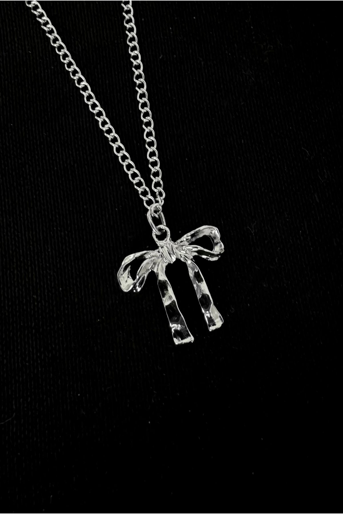 DarkellaStore-Y2K Lolita Harajuku Metal Bow Necklace 1