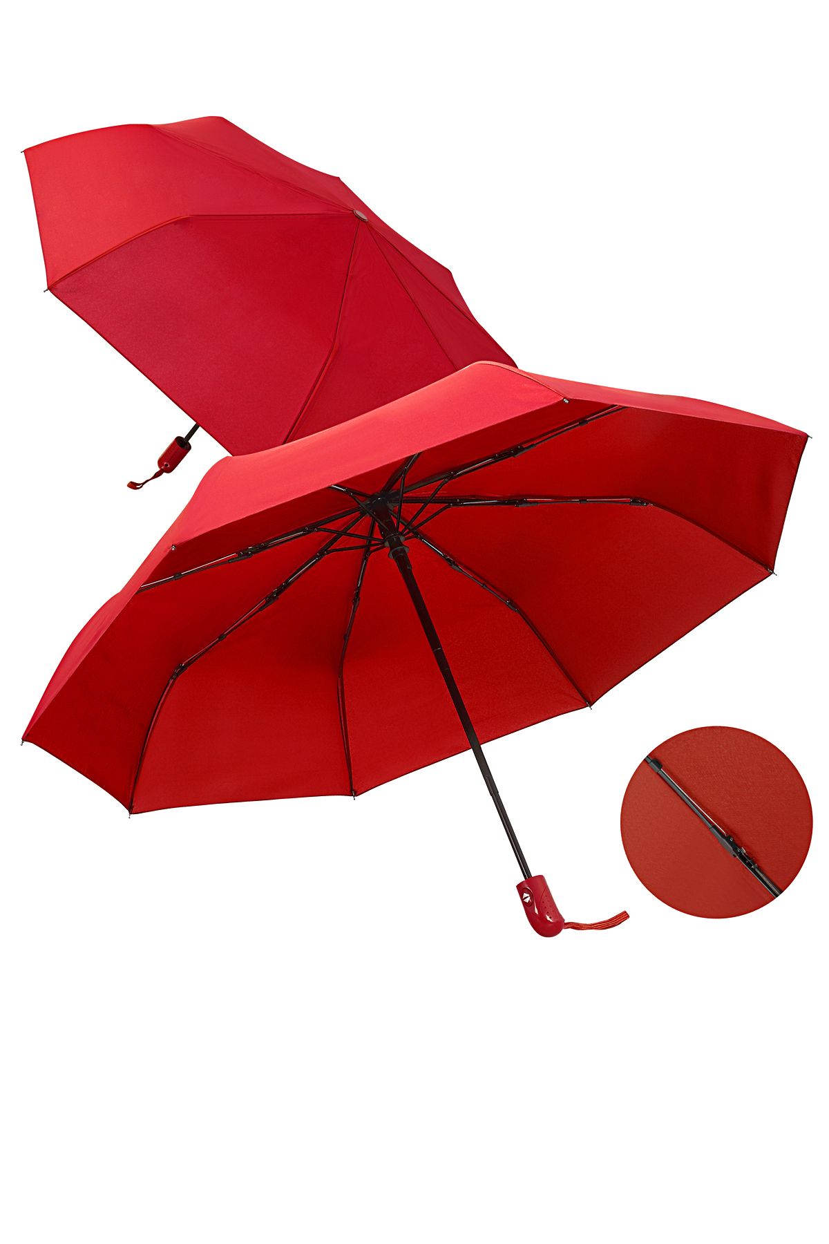 ModaLucci-Claret Red Umbrella - Fully Automatic Wind Resistant 3