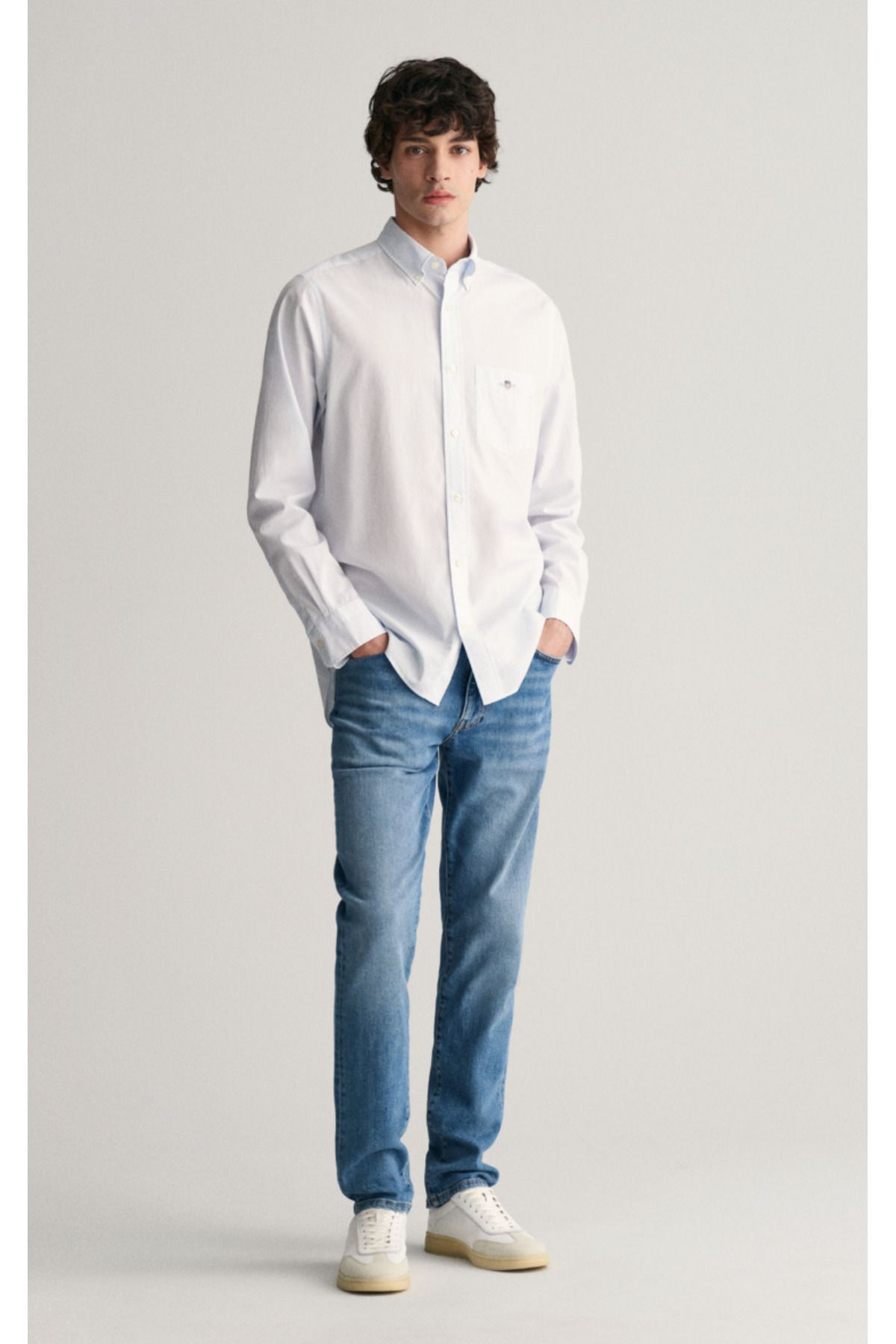 Gant-Regular Fit Banker Stripe Poplin Shirt 3