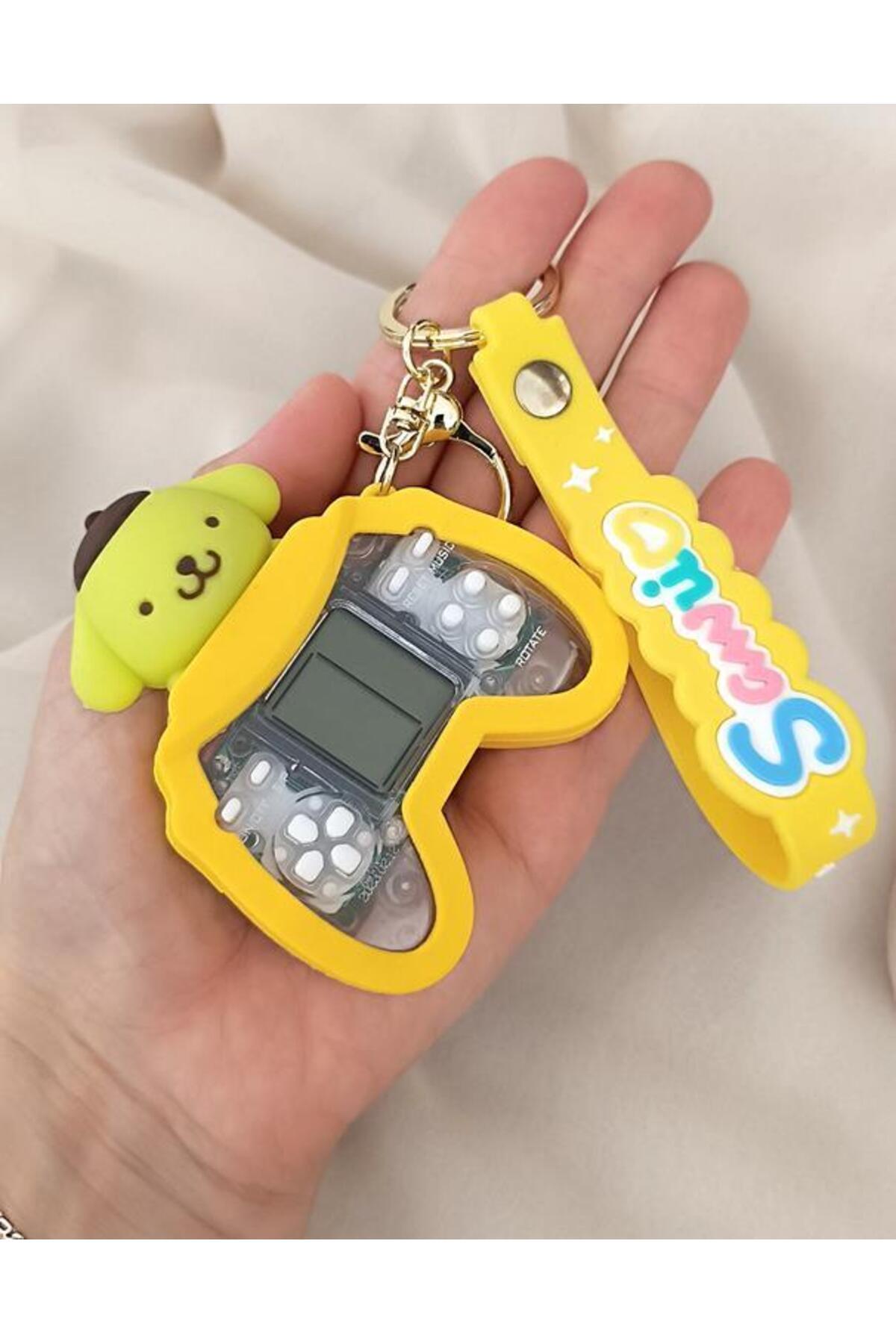 Hd Marketim-Sanrio Pompompurin Mini Tetris Game Console - Keychain Silicone 5