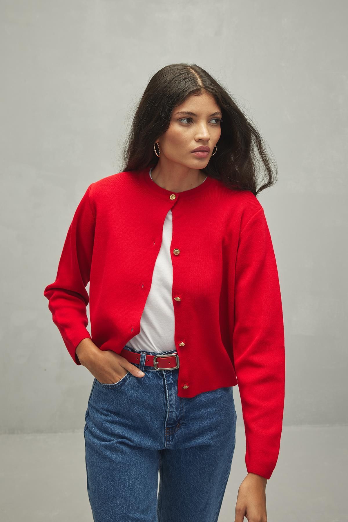 crop cosaque rouge