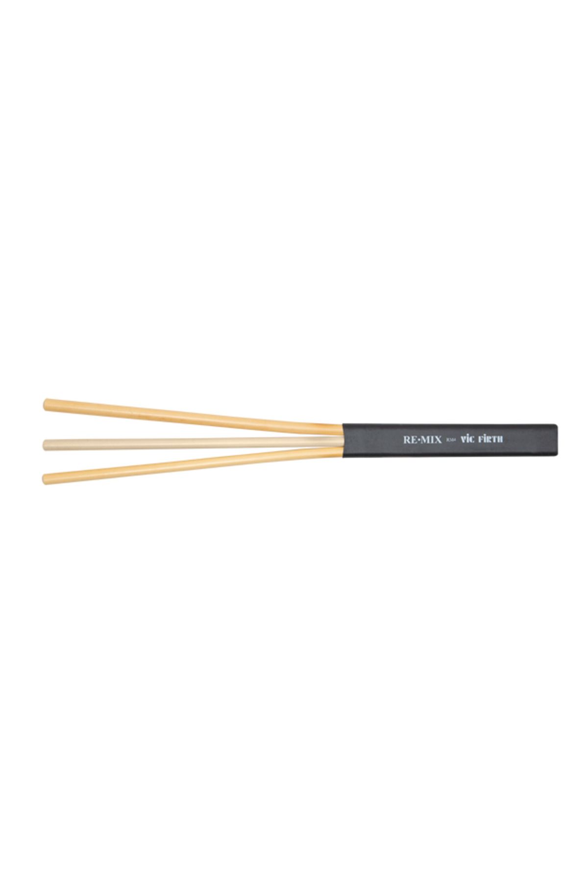 Vicfirth-4c-Vıcfırth Rm4 Brush Baguette Re Mix Rattan Re·Mix Brushes, Rattan/Birch, Length: 14 1/8" Width: 1/2" 1