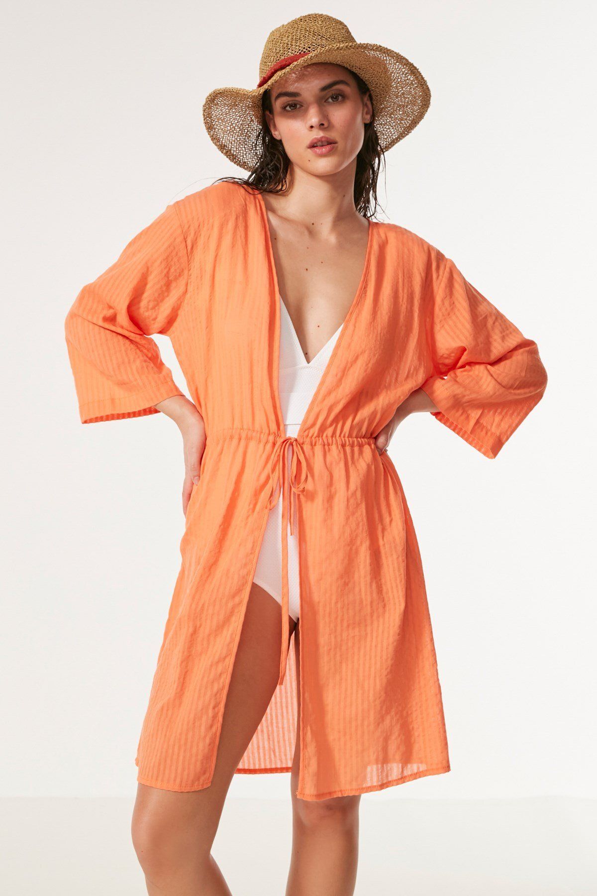 C&City Rochie Pareo Beach 22224 Portocaliu Femeie - Standard