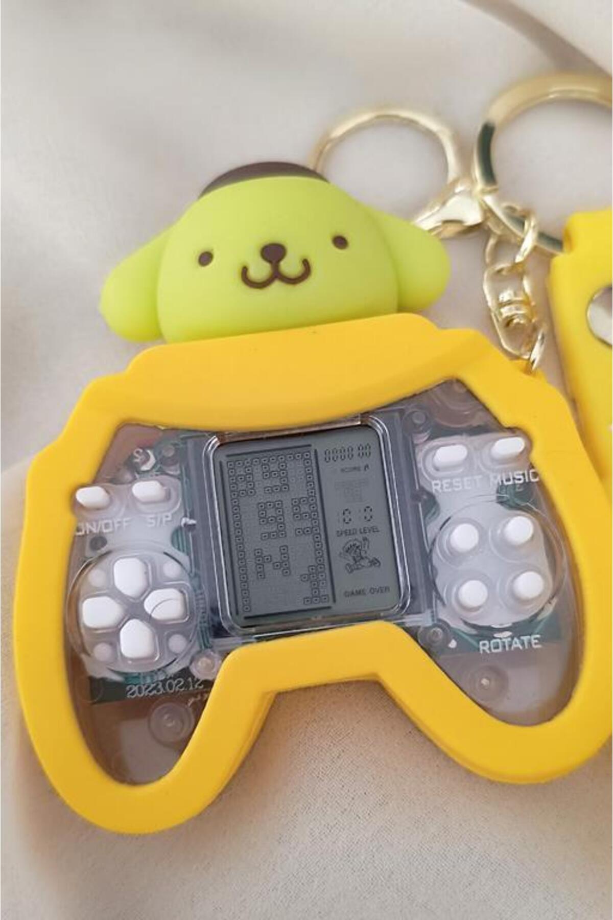 Hd Marketim-Sanrio Pompompurin Mini Tetris Game Console - Keychain Silicone 3