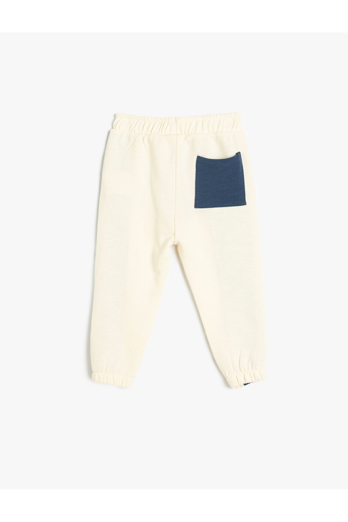 Koton-Cotton Raised Color-Blocking Jogger Sweatpants with Tie-Up Waist 2