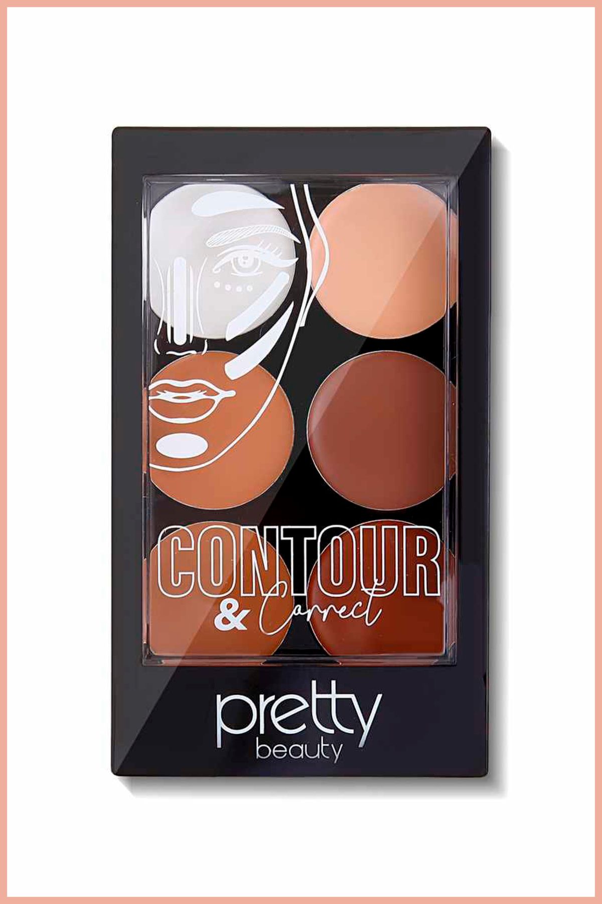 Pretty Beauty Pro Contour&Corrector Highlight - Professional Makeup Aydınlatıcı & Kontür Paleti