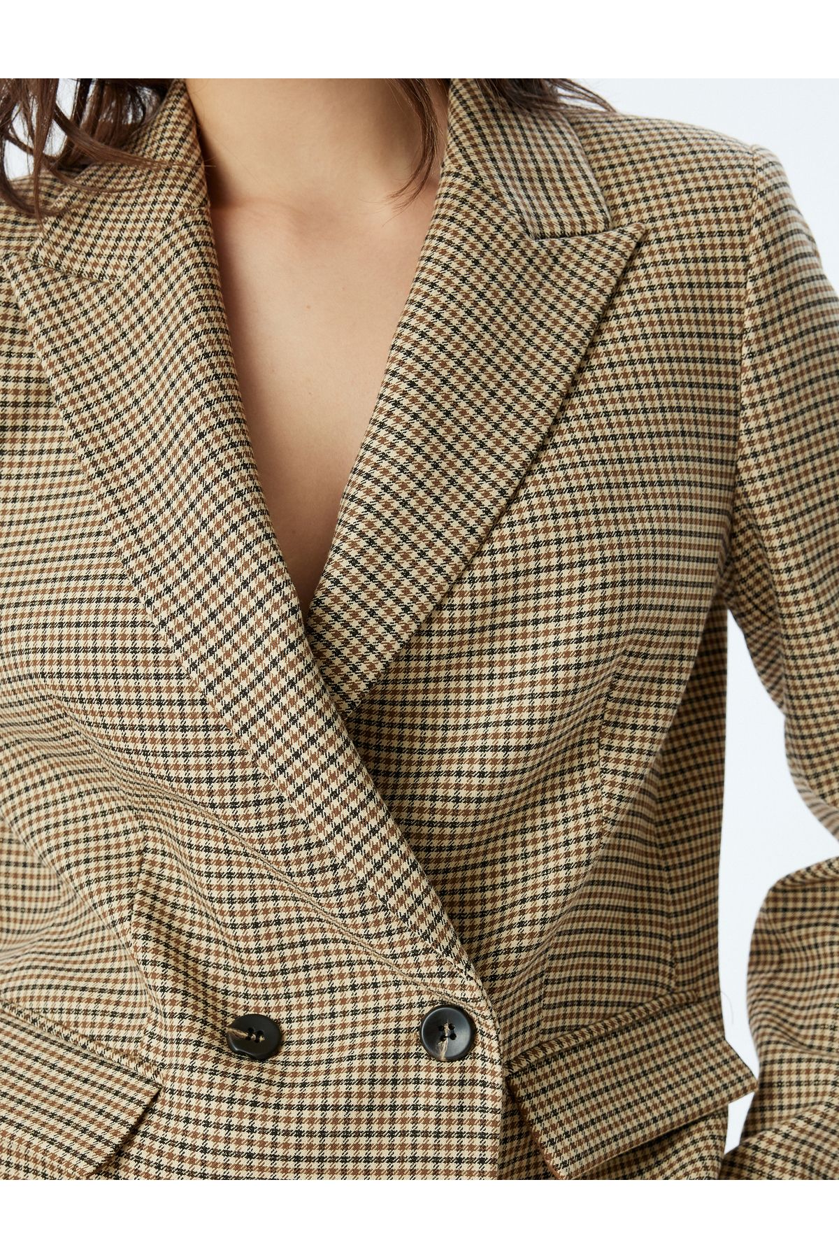 Koton-Double Pocket Double Breasted Blazer Jacket with Flap - Regular Fit 5