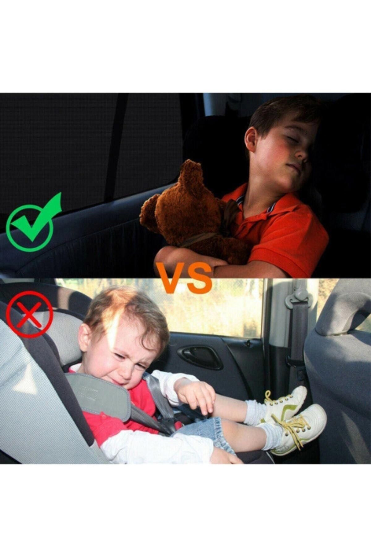 Tegin-2Pcs Car Side Window Curtain Dust Fly Proof Self-Adhesive Car Window Blinds Mosquito Net 3