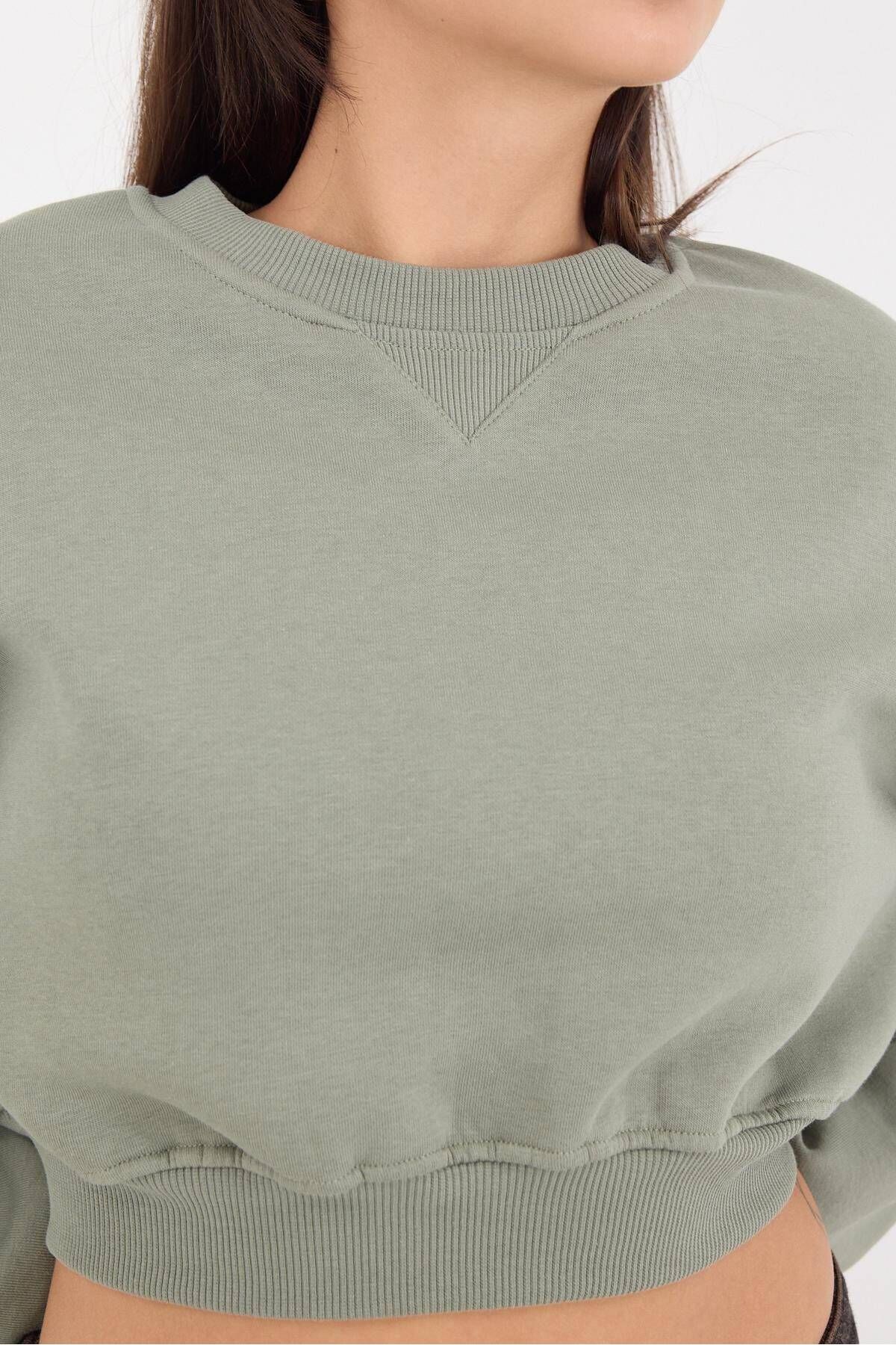 Addax-Mikina Crew Neck Raised Crop S11078-L11 3