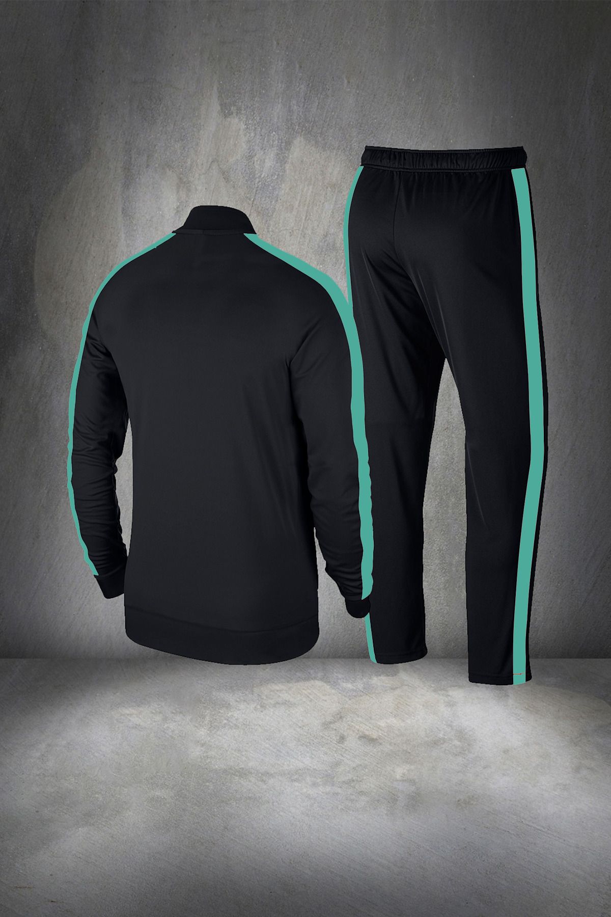 POSEIDONSTORM-Black Supra Combed Cotton - Men's Running and Exercise Tracksuit Set S-3xl 4