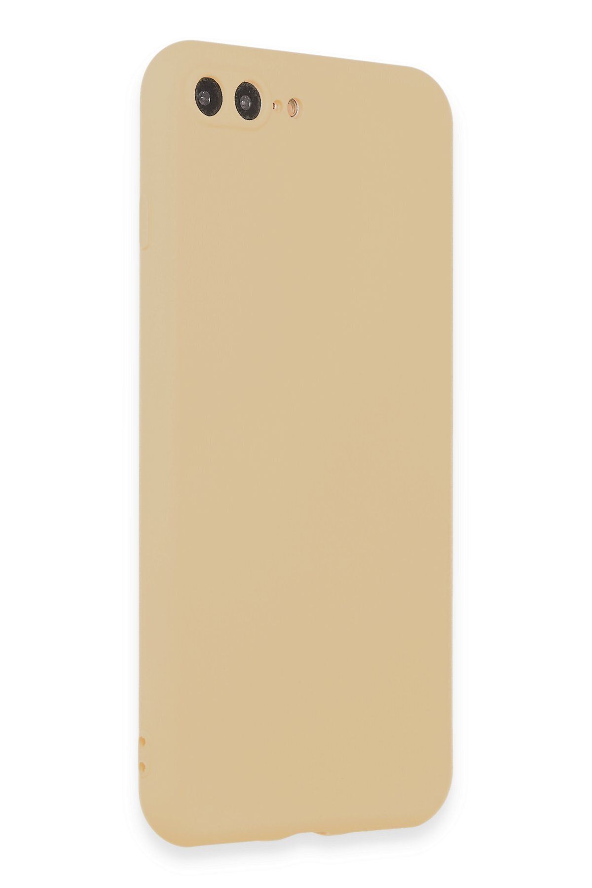cepmoda iPhone 8 Plus Uyumlu İnce Esnek Soft Rubber Telefon Kılıfı - GOLD