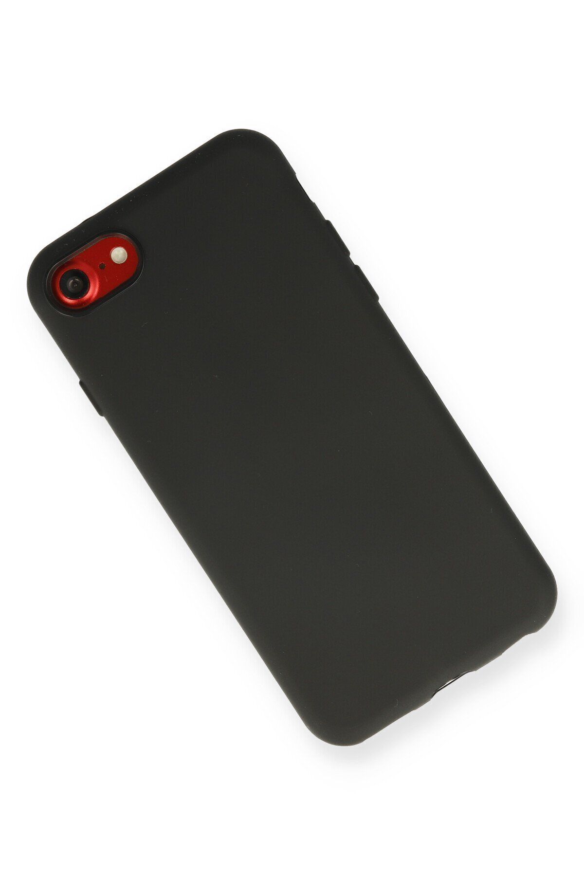 cepmoda iPhone SE 2020 Uyumlu İnce Esnek Soft Rubber Telefon Kılıfı - SİYAH