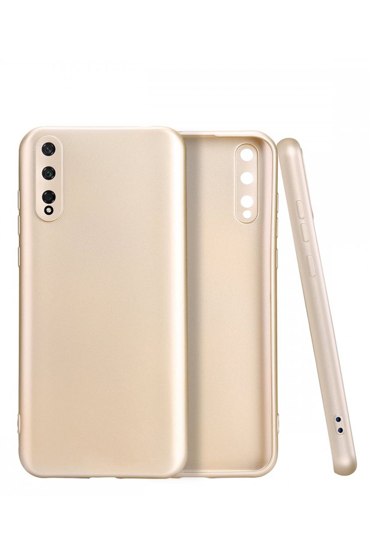 cepmoda HUAWEİ P SMART S Uyumlu İnce Esnek Soft Rubber Telefon Kılıfı - ROSE GOLD