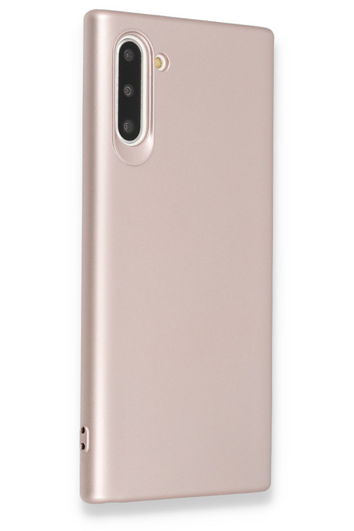cepmoda Samsung Galaxy Note 10 Uyumlu İnce Esnek Soft Rubber Telefon Kılıfı - ROSE GOLD