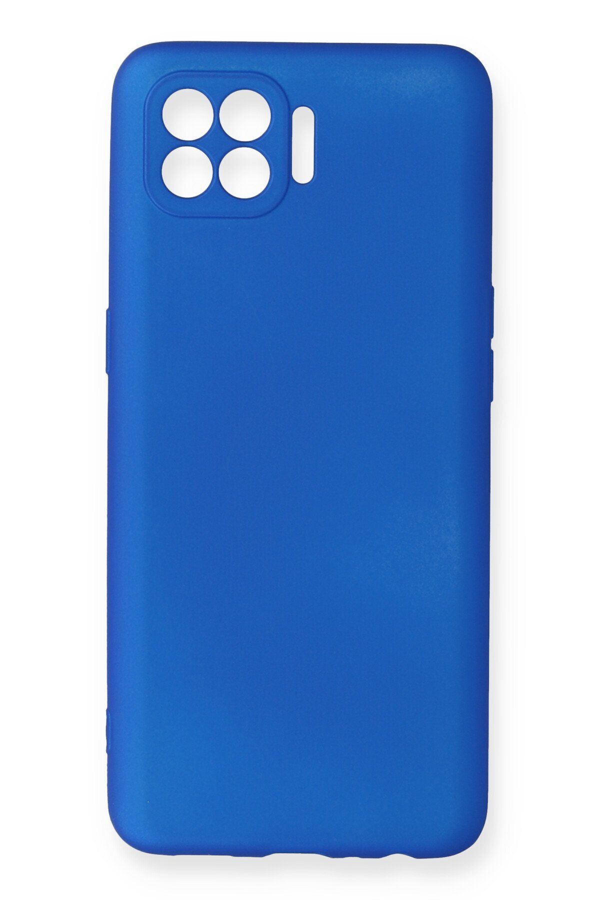 cepmoda OPPO RENO 4 LİTE Uyumlu İnce Esnek Soft Rubber Telefon Kılıfı - MAVİ