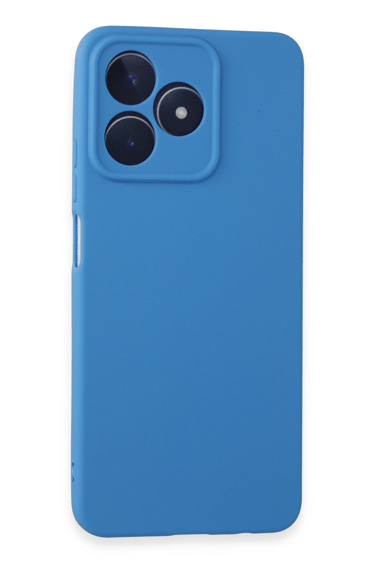cepmoda REALME C53 Uyumlu İnce Esnek Soft Rubber Telefon Kılıfı - MAVİ