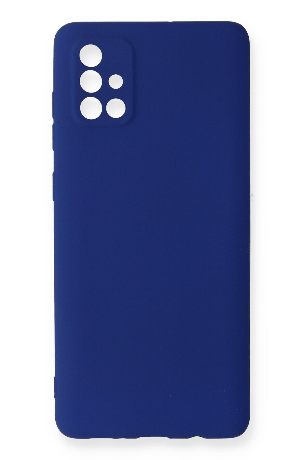 cepmoda Samsung Galaxy A71 Uyumlu İnce Esnek Soft Rubber Telefon Kılıfı - LACİVERT