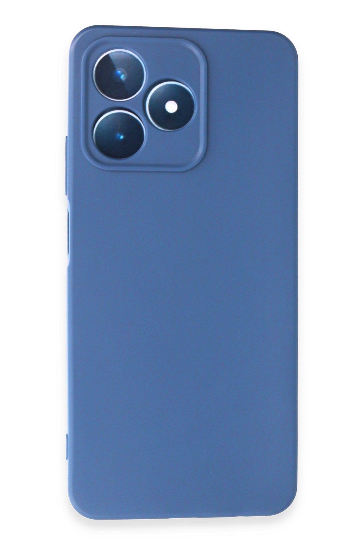 cepmoda REALME NOTE 50 (4G) Uyumlu İnce Esnek Soft Rubber Telefon Kılıfı - MAVİ