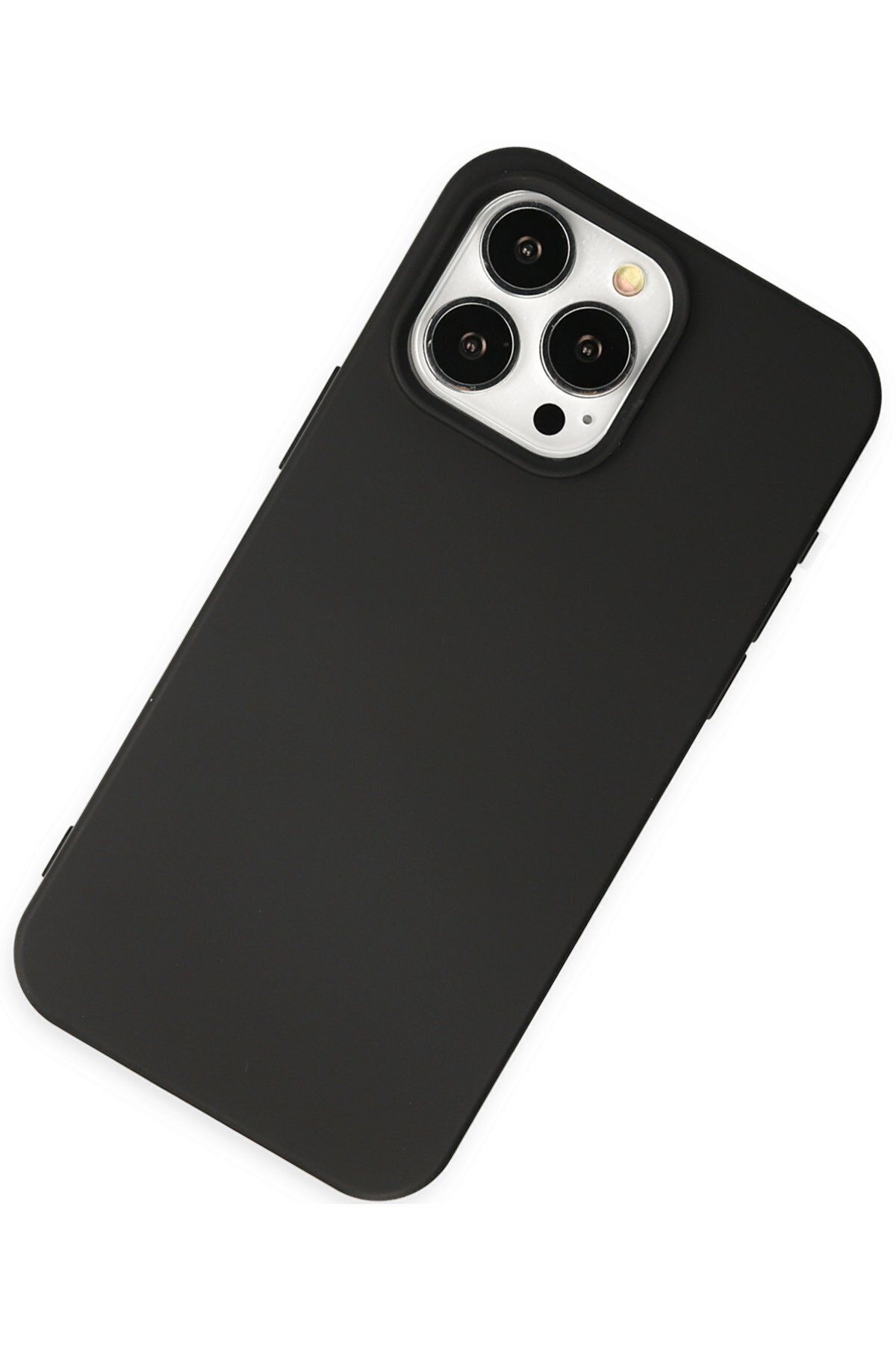 cepmoda iPhone 15 Plus Uyumlu İnce Esnek Soft Rubber Telefon Kılıfı - SİYAH