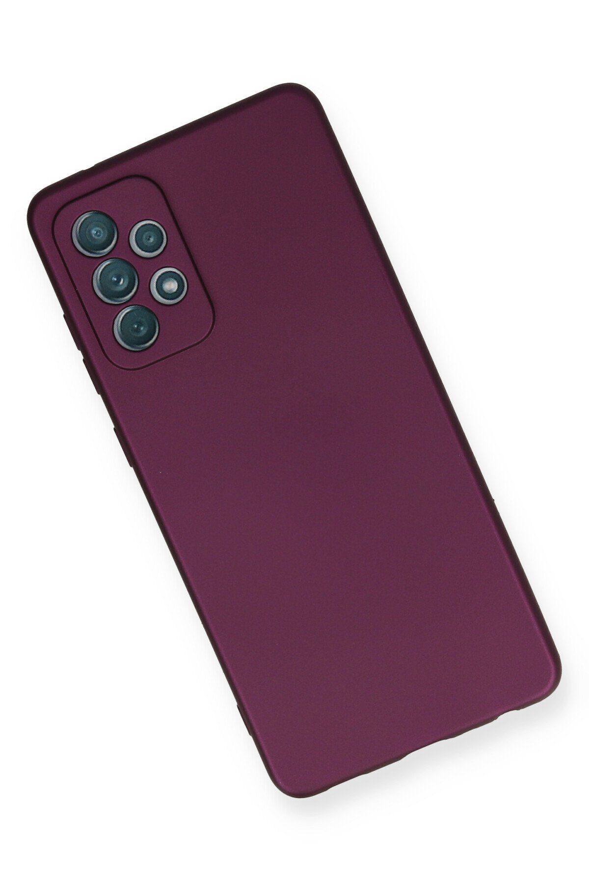 cepmoda Samsung Galaxy A72 Uyumlu İnce Esnek Soft Rubber Telefon Kılıfı - MÜRDÜM
