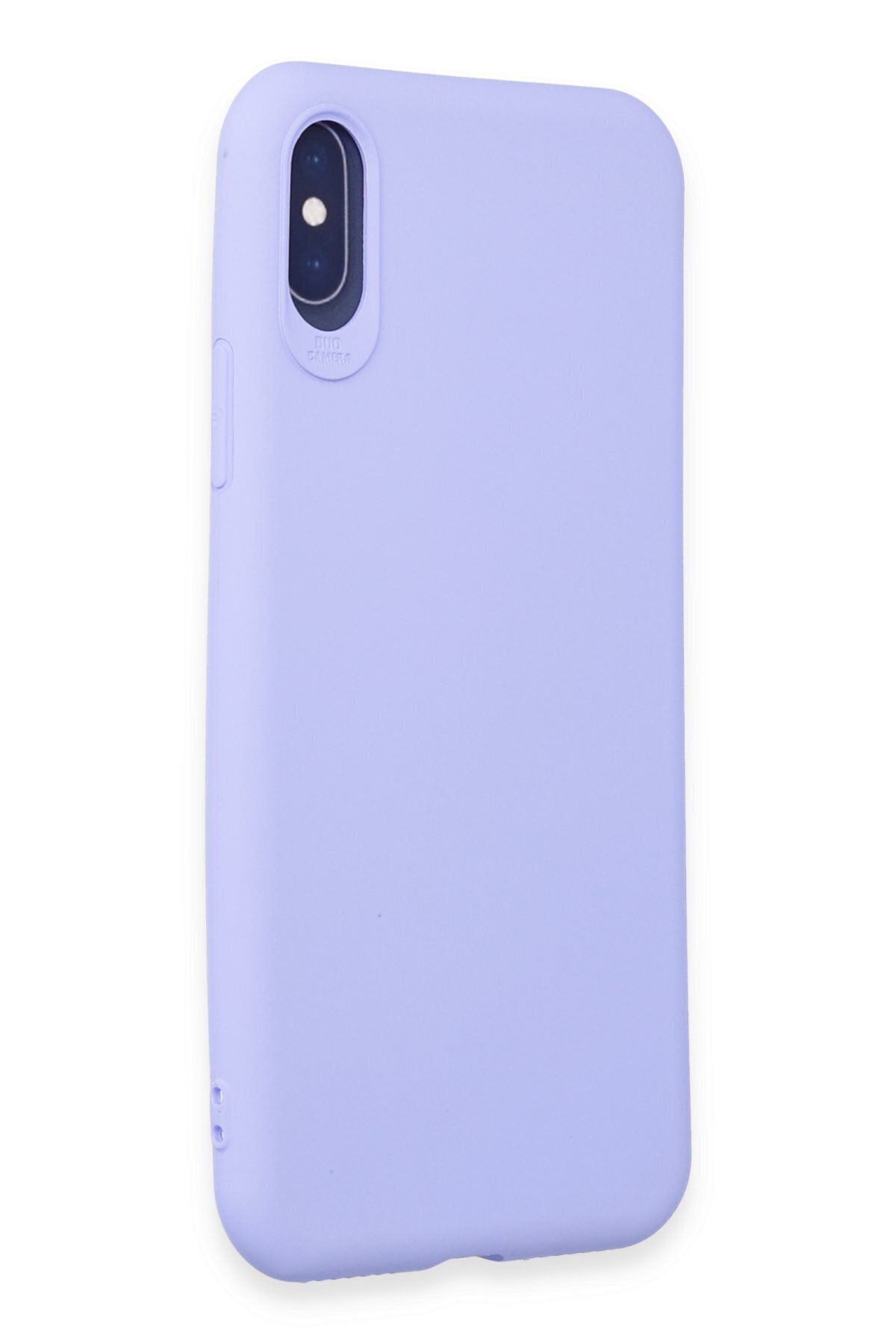 cepmoda iPhone X Uyumlu İnce Esnek Soft Rubber Telefon Kılıfı - LİLA