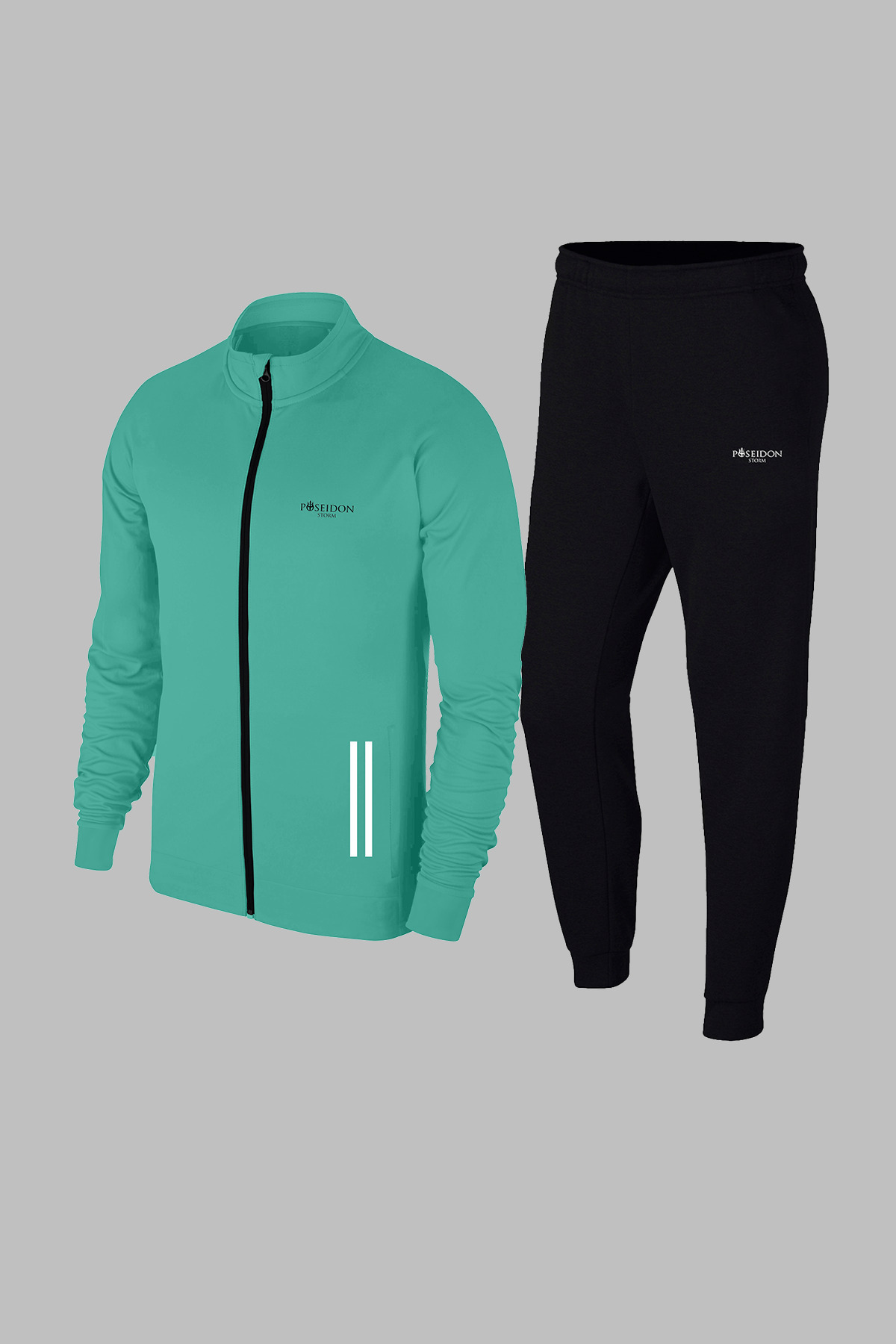 پوزایدون استورم ست لباس ورزشی دو تکه راحت جیب‌دار سبز سوپرا مردانه سری جدید سایز S-3XL