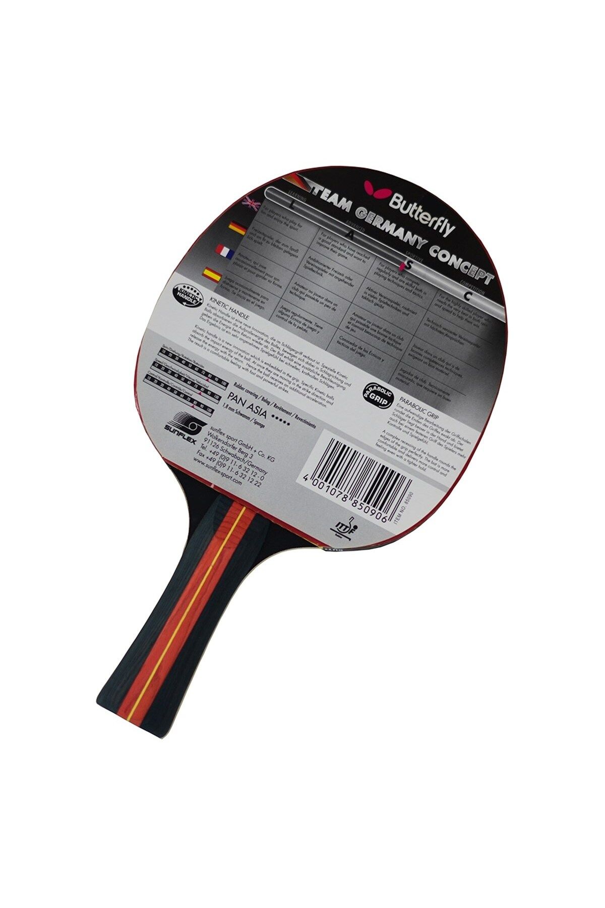 BUTTERFLY-Team Germany 85090 Model Concept P.P. Table Tennis Racket 2