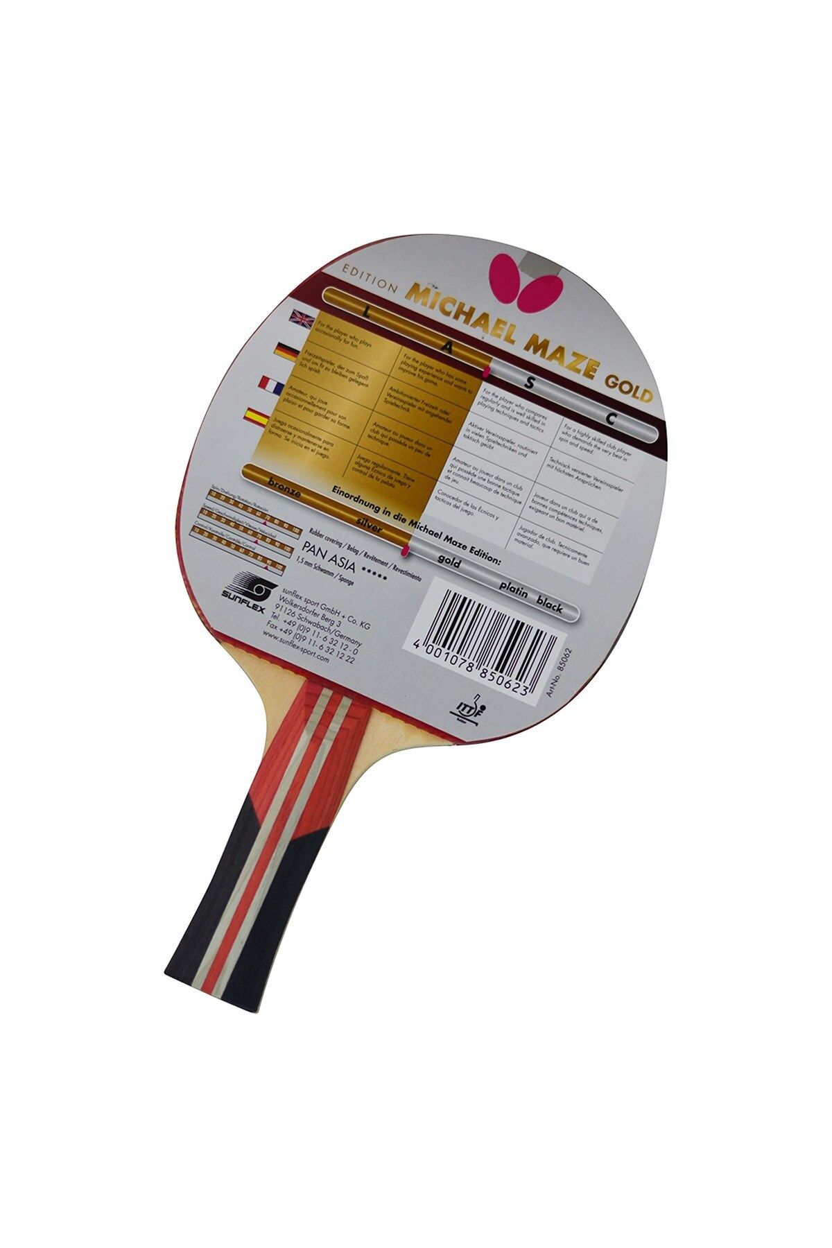 BUTTERFLY-Michael Maze Gold PP. Table Tennis Racket - 85062 2