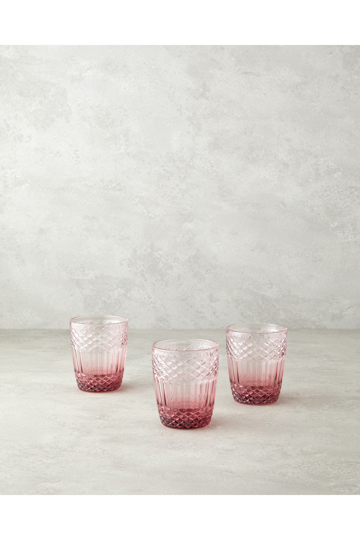 English Home-Pink Blush Glass - Set of 3 Glasses 1