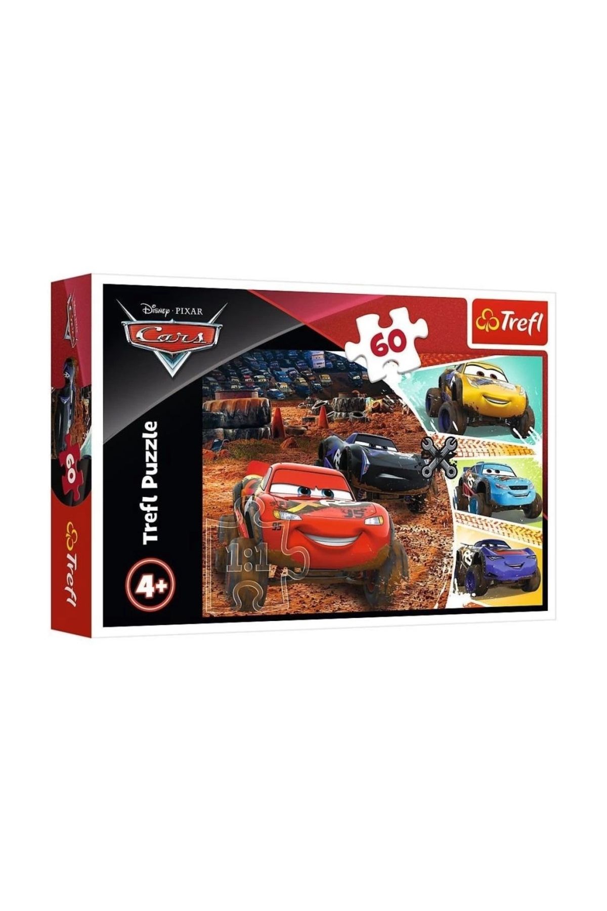 Basic Fun Çocuk PUZZLE-17327 Disney Cars 3 60 Parça Puzzle