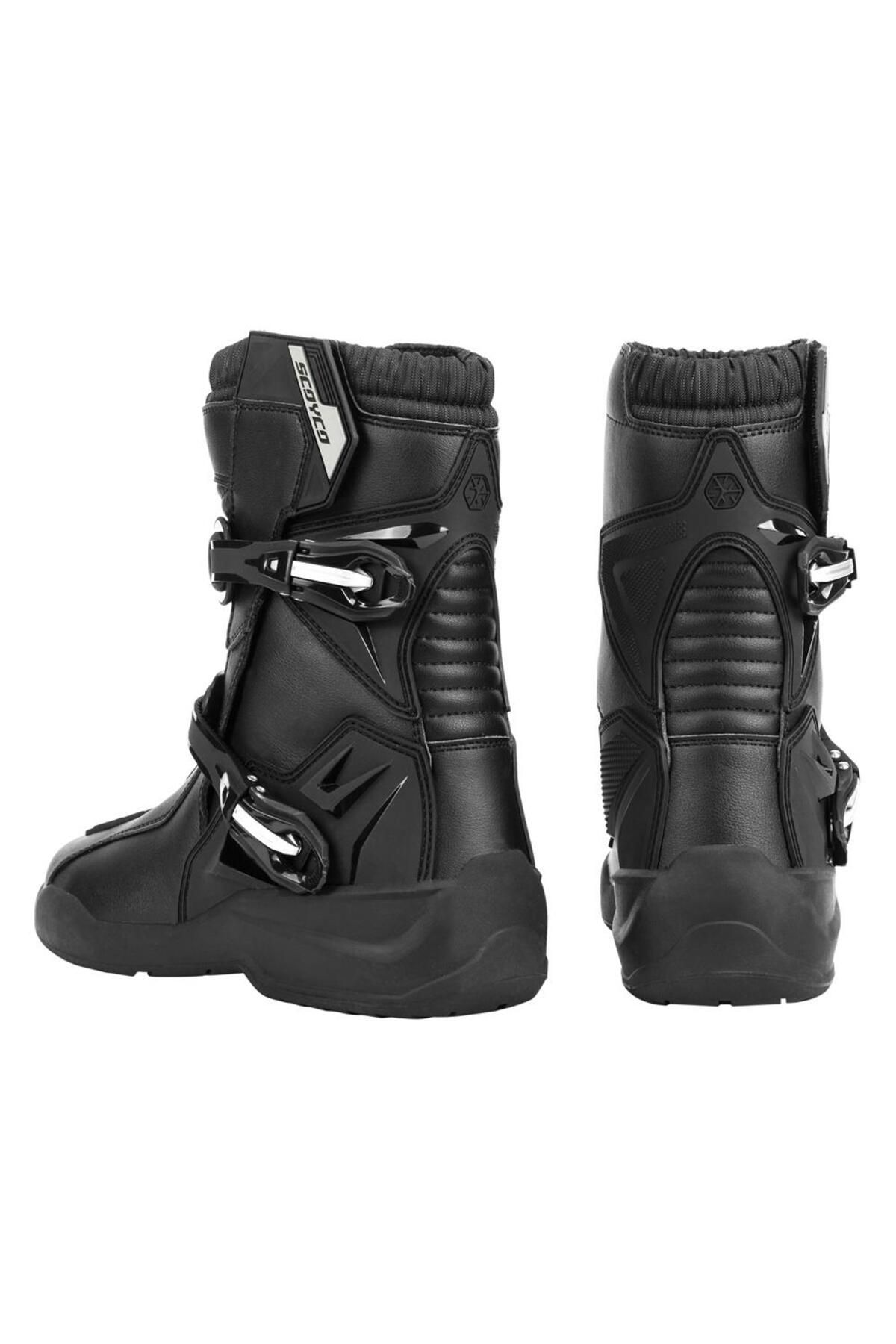 Scoyco-Touring Protected Black Motorcycle Boots 3