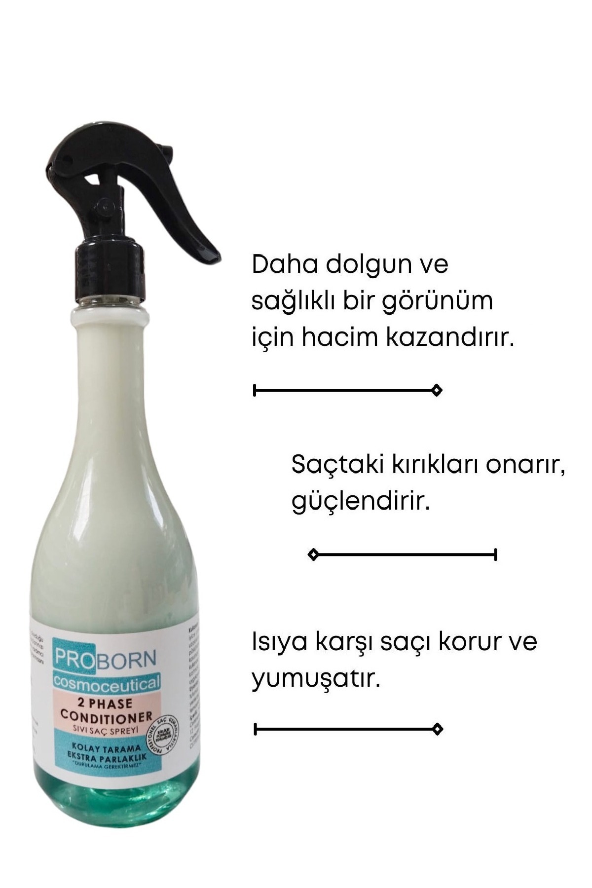 Cosmoceutical 2 Phase Conditioner Sıvı Saç Spreyi Durulanmayan Çift Fazlı Fön Suyu 400ml — 8683400975622 — تصویر 2 از 8