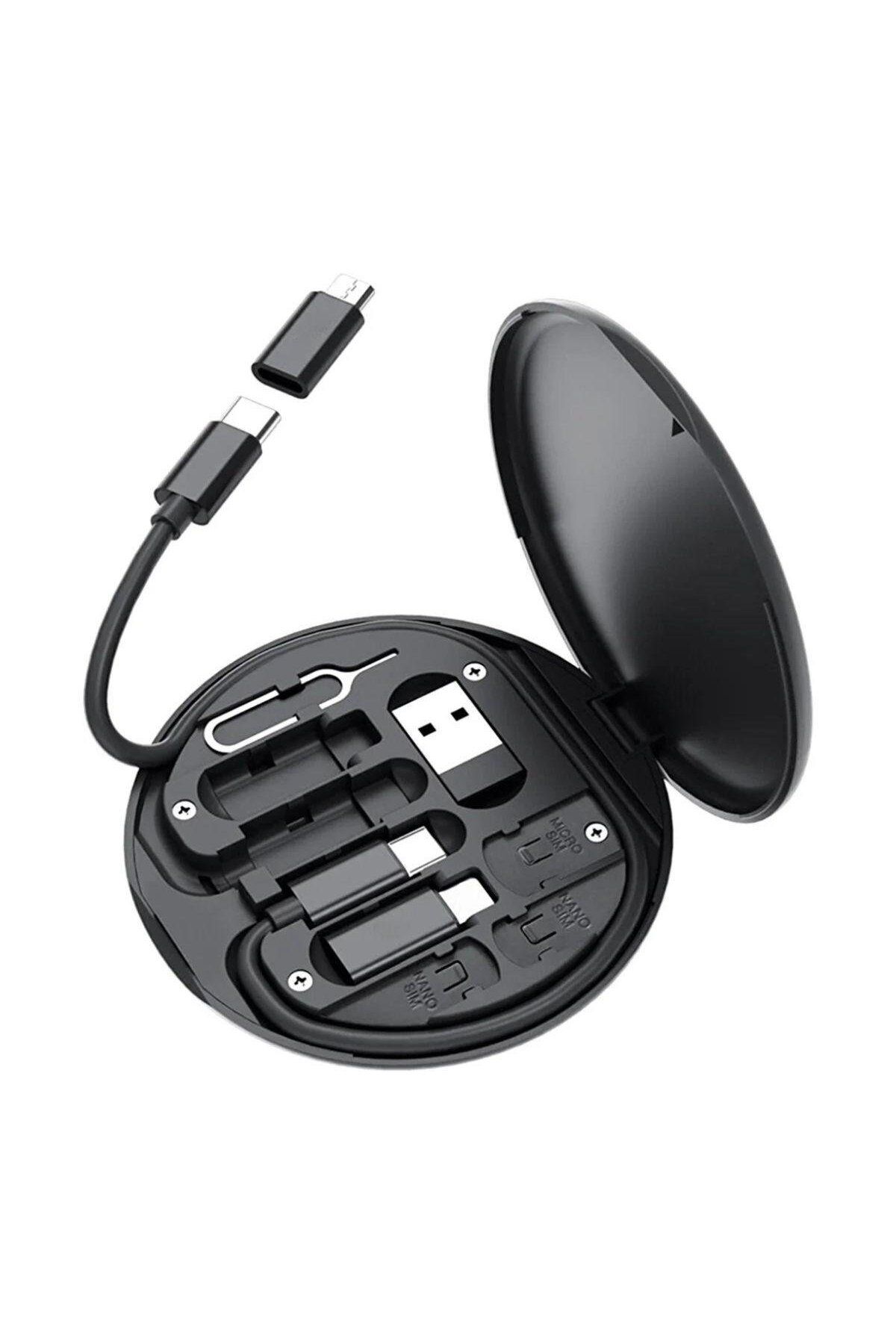 E BULURUM 60w Destekli Kablo Kutusu Seyahat Kablo Seti 5&#39;i 1 arada USB Type-C Şarj Kablosu Seti (5067)