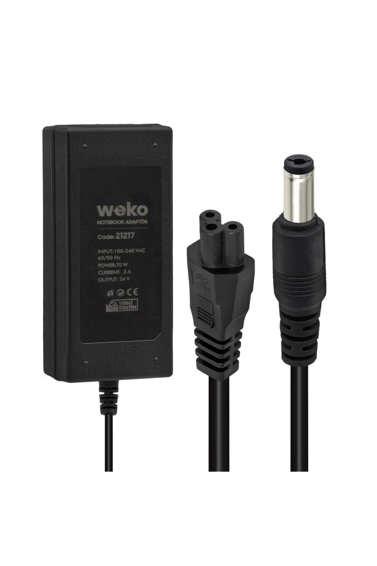 OEM 24 VOLT - 3 AMPER - 70 WATT 5.5*2.5 UÇLU YERLİ ÜRETİM NOTEBOOK ADAPTÖR (5024)