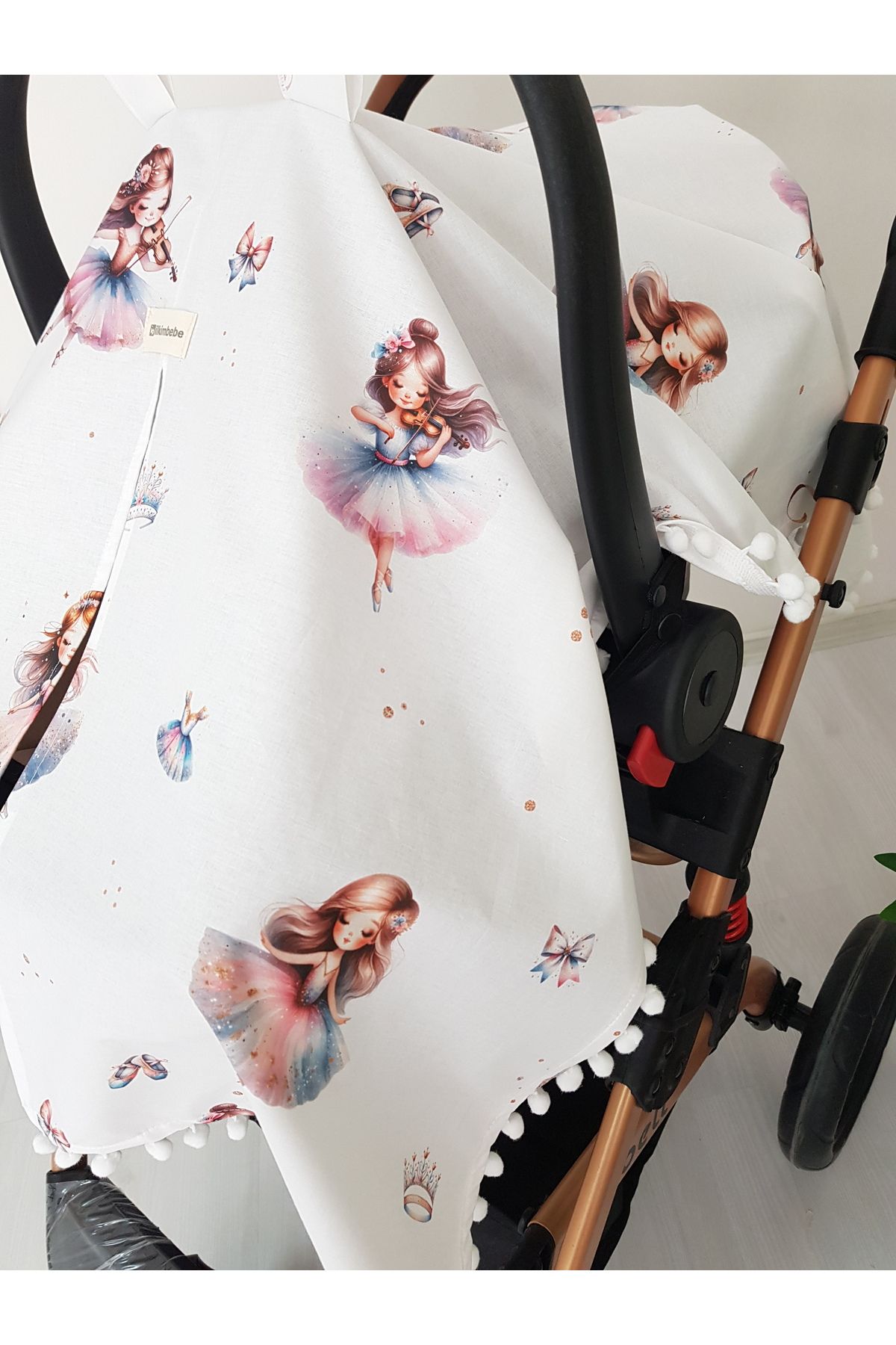 ilkimbebe-Fairy Girl Pompom Stroller Cover 4