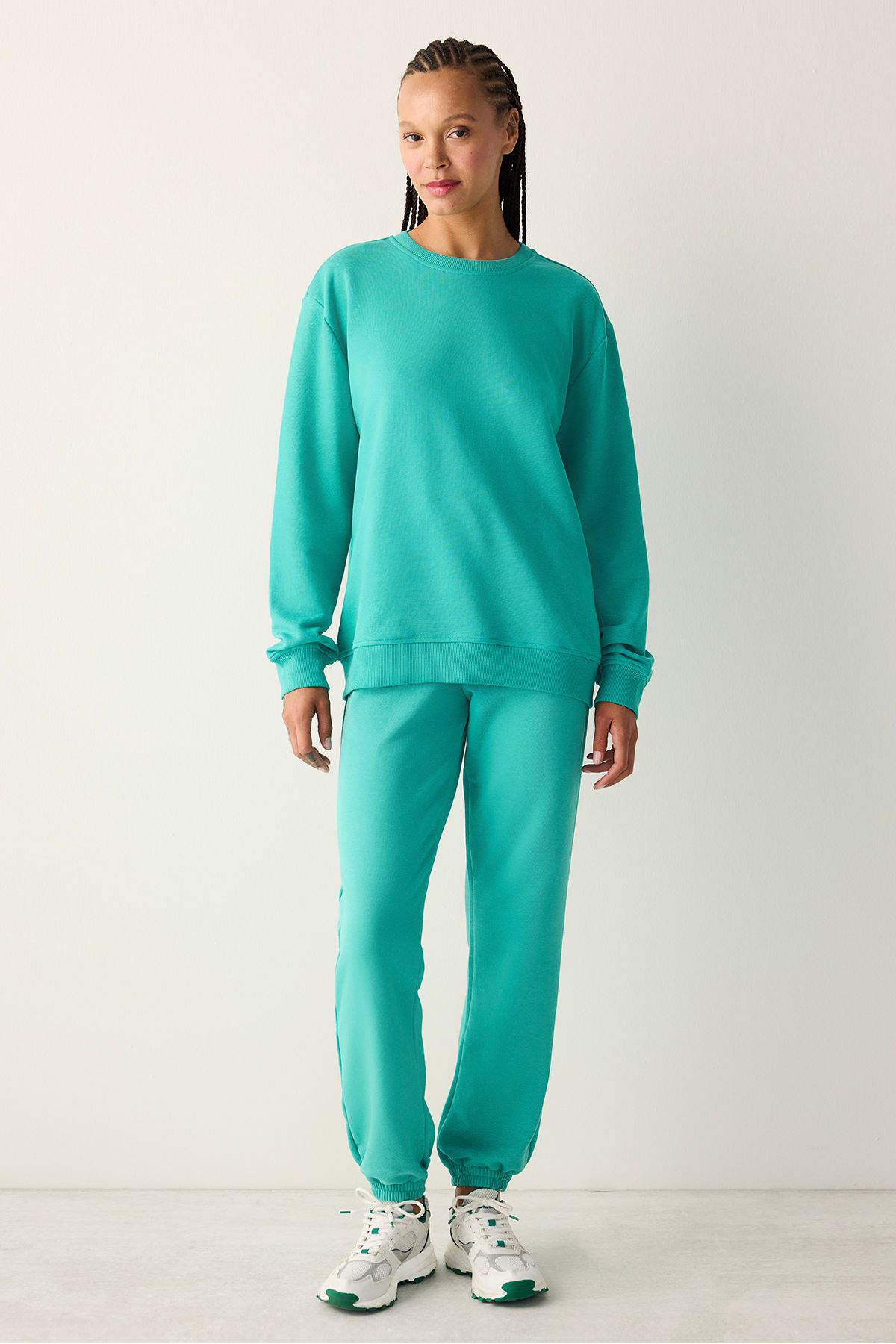 Penti-High Waist Green Basic Sweatpants 2