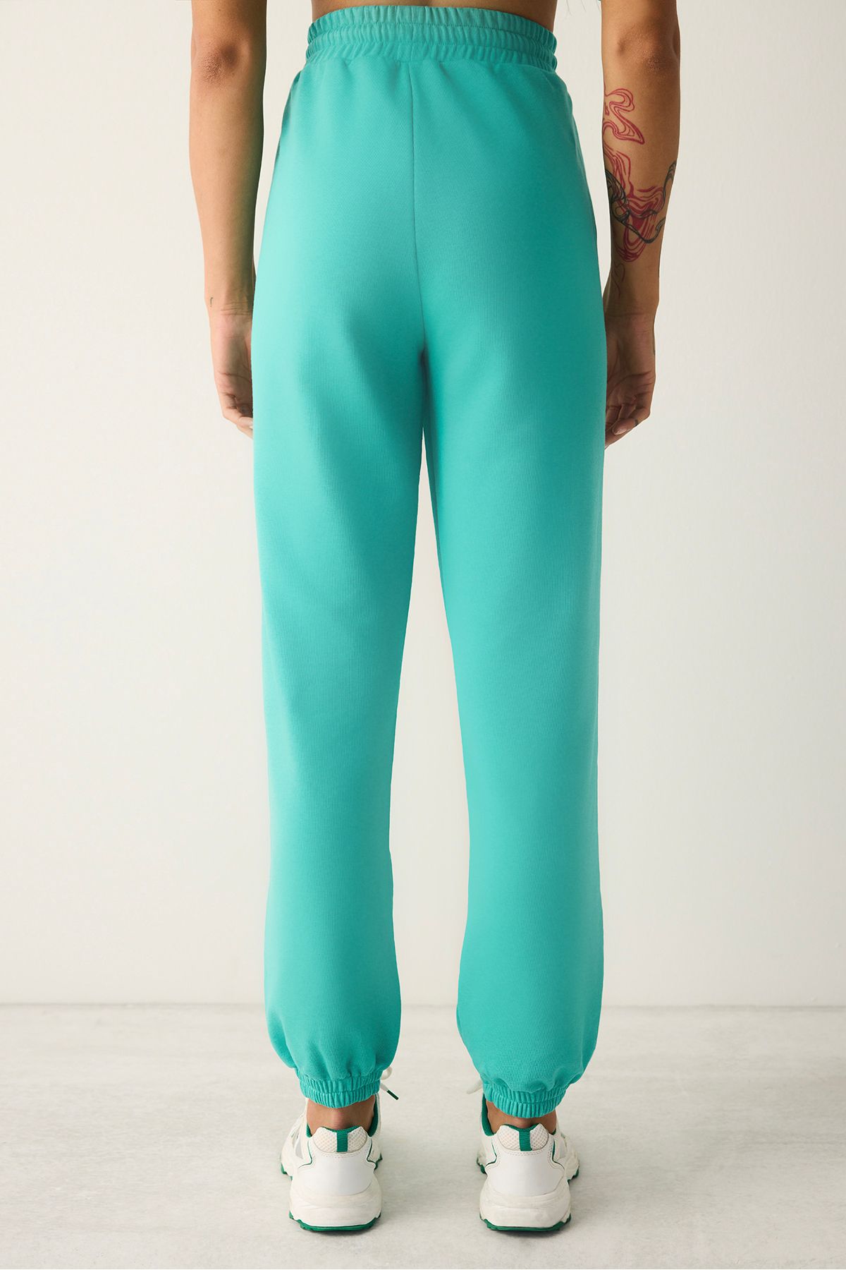 Penti-High Waist Green Basic Sweatpants 5