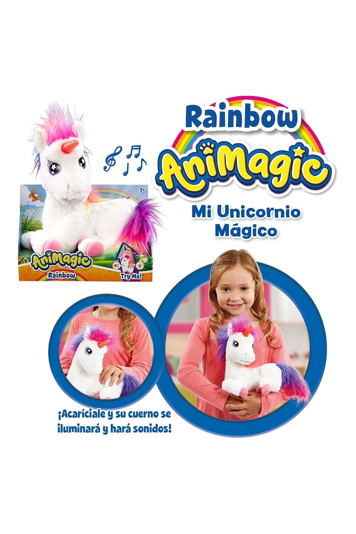 NECO TOYS-Unicorn Patterned Shining Rainbow - Animagic 256301 2