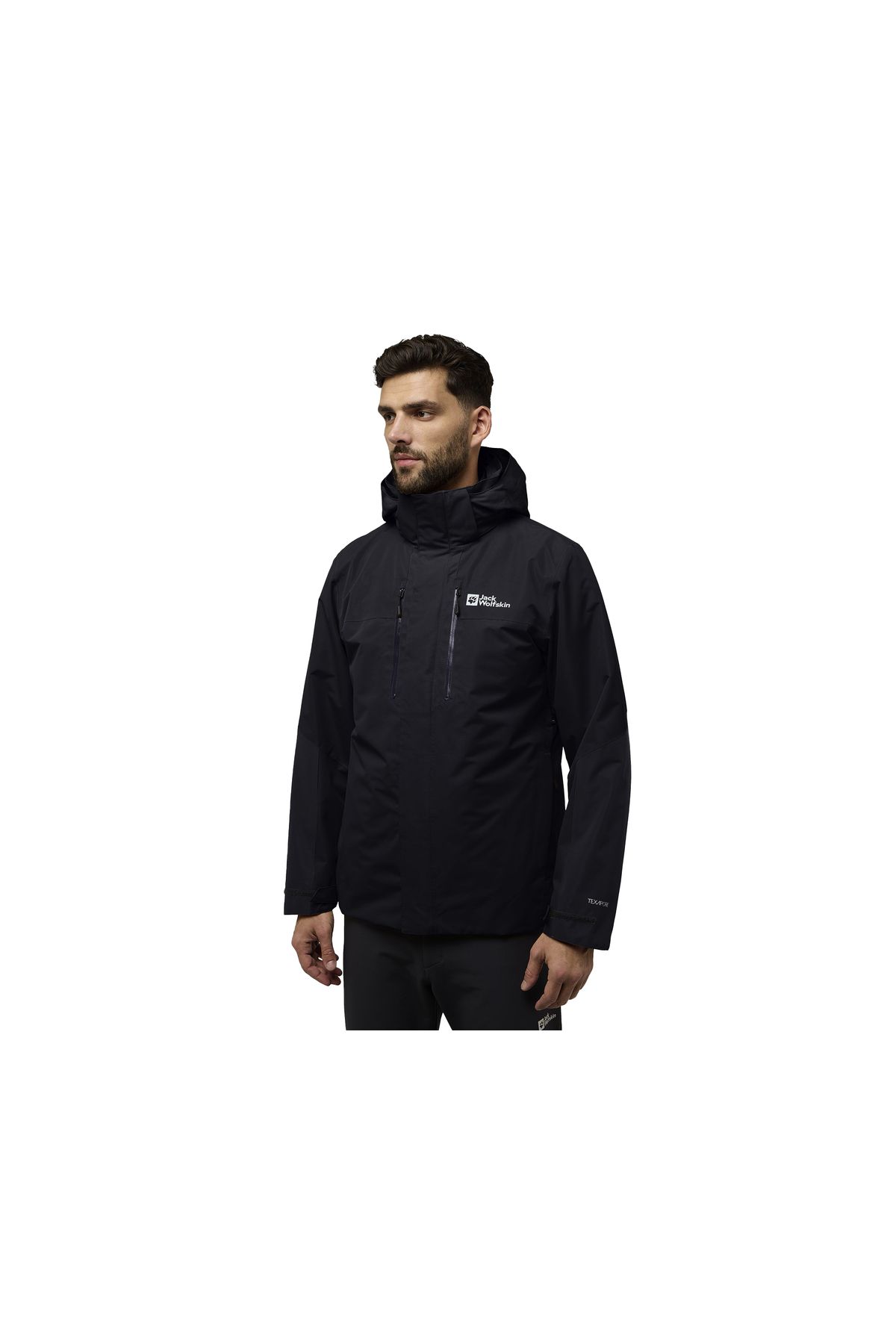 Jack Wolfskin-Jasper 3in1 Jkt - Men's Black Outdoor Jacket, Water and Windproof 5