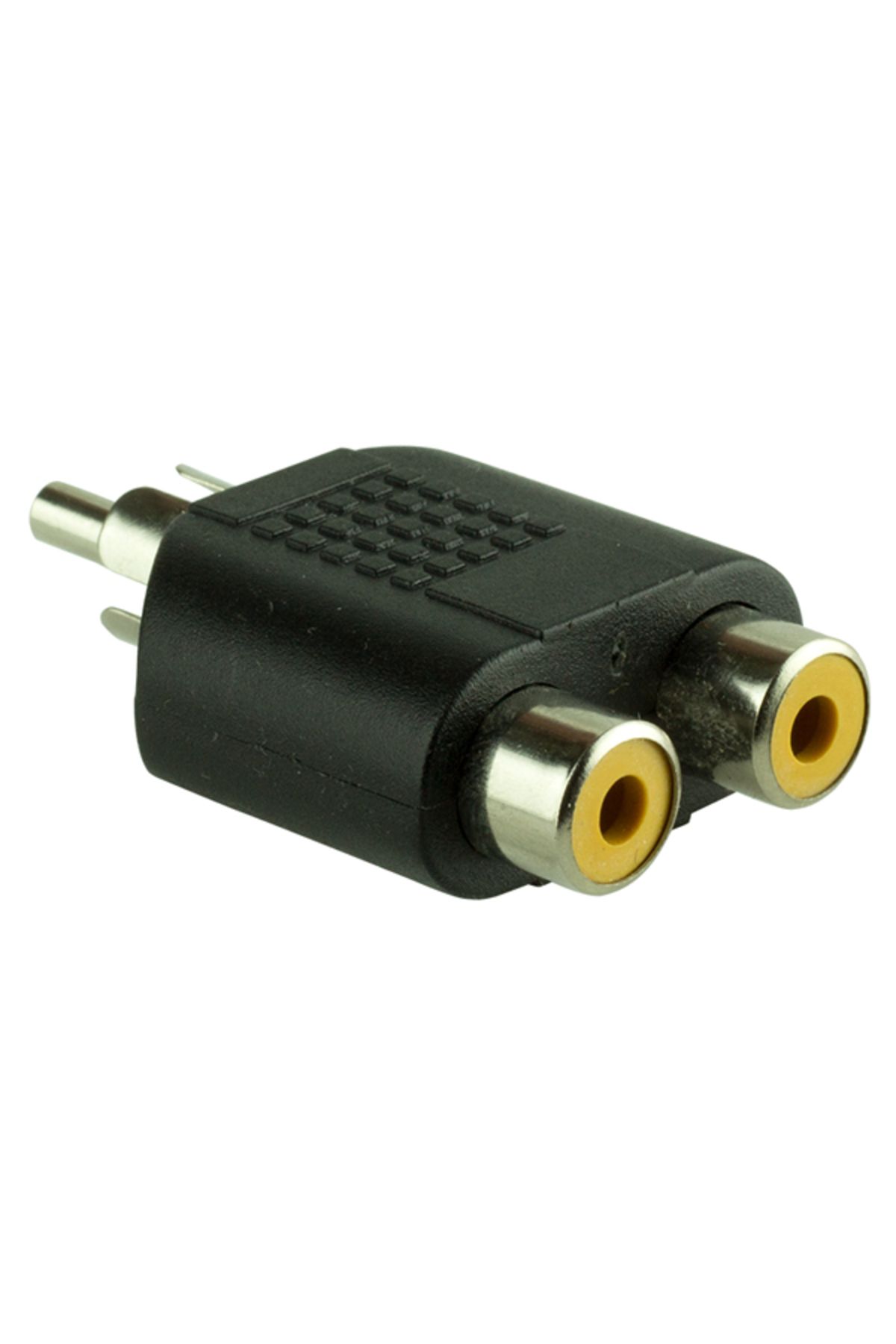 Go İthalat 1 RCA ERKEK / 2 RCA DİŞİ ÇEVİRİCİ JACK (4401)