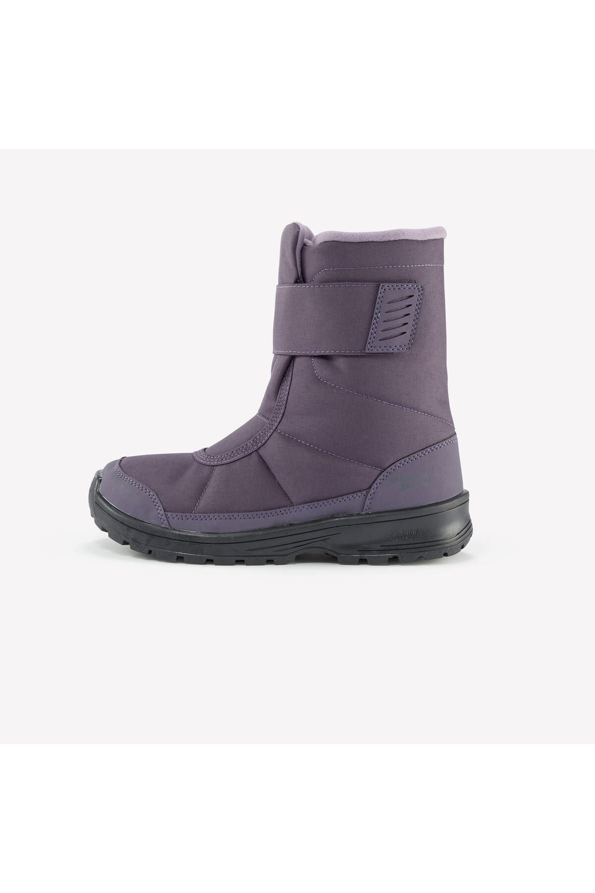 Decathlon-Children's Waterproof Outdoor Snow Boots - Gray / Purple - Sh100 1