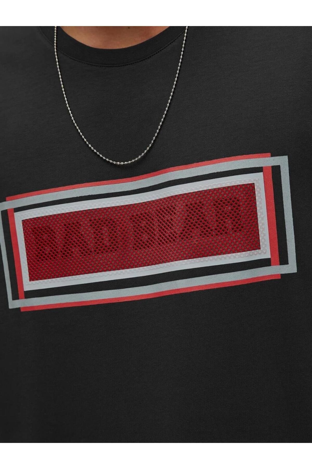 Bad Bear-22.01.07.047 - 0 Collar Short Sleeve Mesh Detailed T-Shirt 4