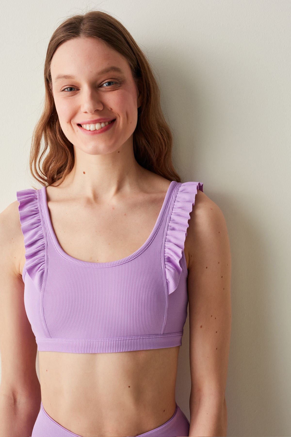 Penti-Lilac Frilly Sports Bralette 2